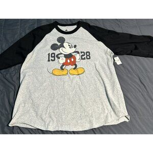 Disney Disneyland Mickey Mouse Raglan 3/4 Sleeves Spirit Jersey T-shirt Sz. 2XL
